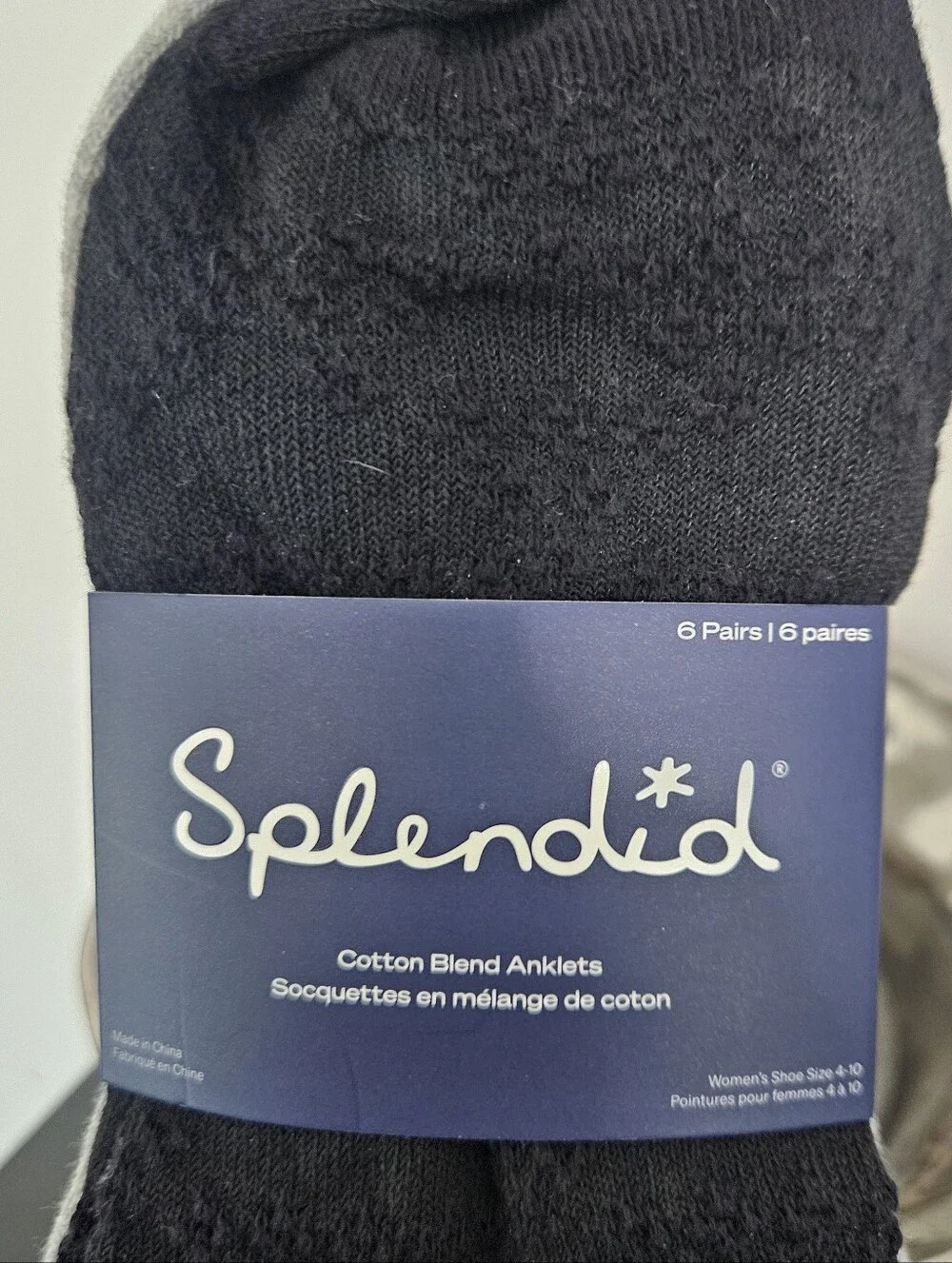 Splendid 6pk Women's Cotton Blend, Low Cut Socks, NWT, Shoe Sz 4-10